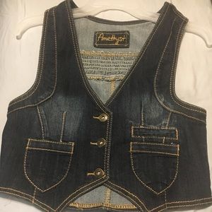 Amethyst denim vest